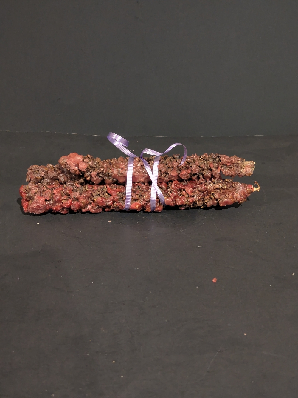 Handcrafted Witchs Candle Red Dried Mullein Decorative Bundle